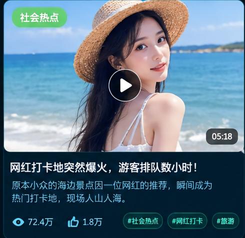 网红打卡地突然爆火，游客排队数小时！